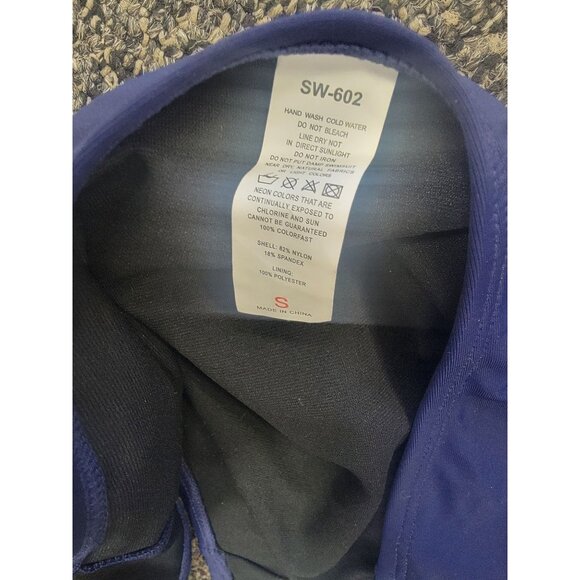 Two-Piece Halter Tankini Set In Blue Nylon & Spandex Blend - Picture 7 of 8